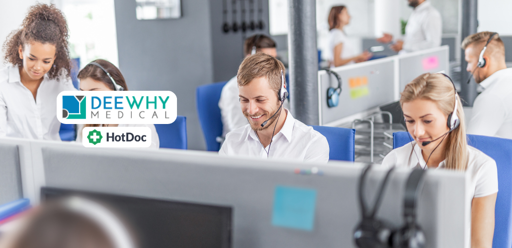 Reception and support team assisting patients at Dee Why Medical Centre, helping women book appointments and access care with a trusted Women’s GP Dee Why service.